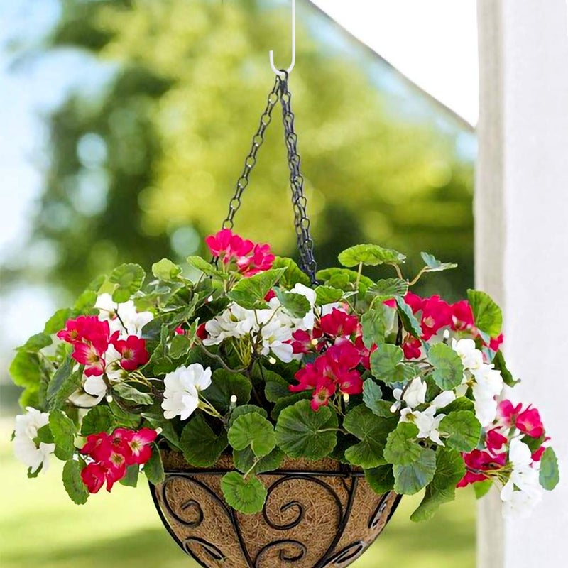 HiGift 8 Pack Vinyl Fence Hooks, 2 x 6 inch Patio Hangers White Powder Coated Steel Fence Hangers for Hanging Plants, Planters, Bird Feeders, Lights, Pool Tools - Image 5